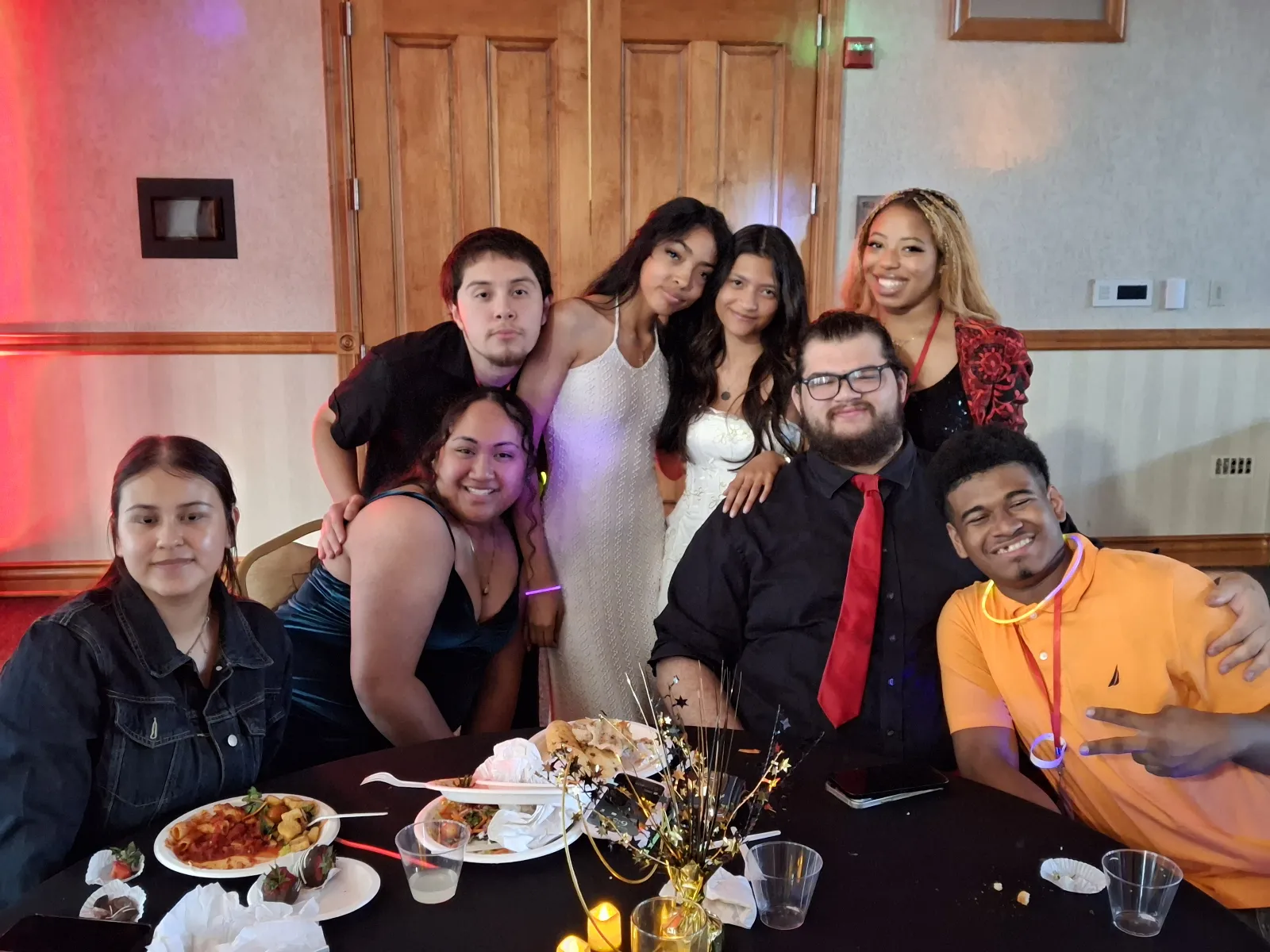 students out to dinner