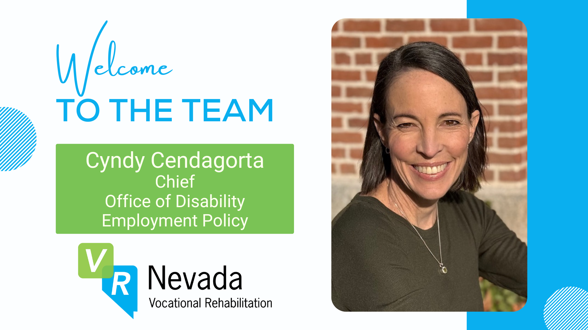 welcome Cyndy Cendagorta to the VR Team!