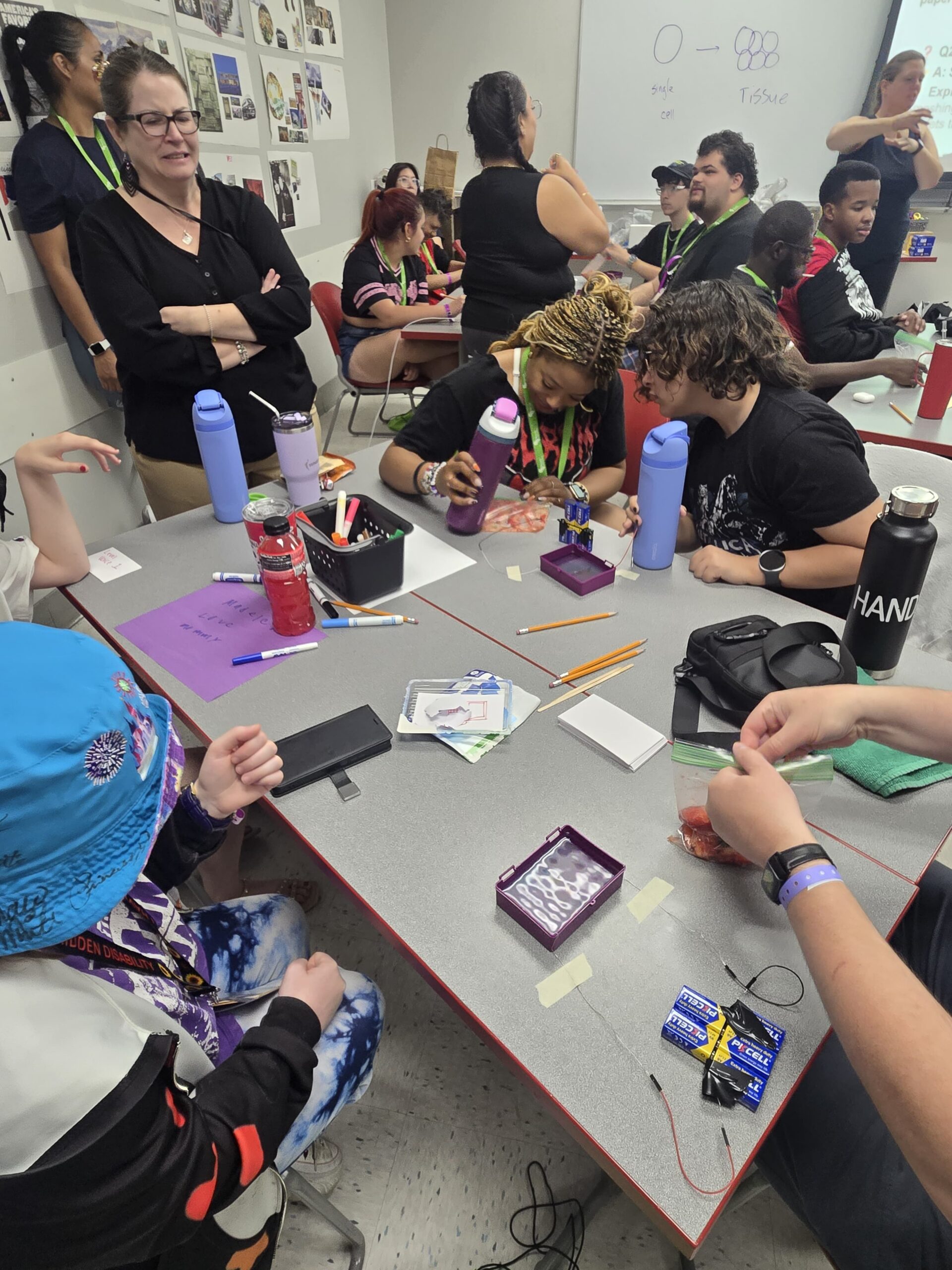students work together on a project