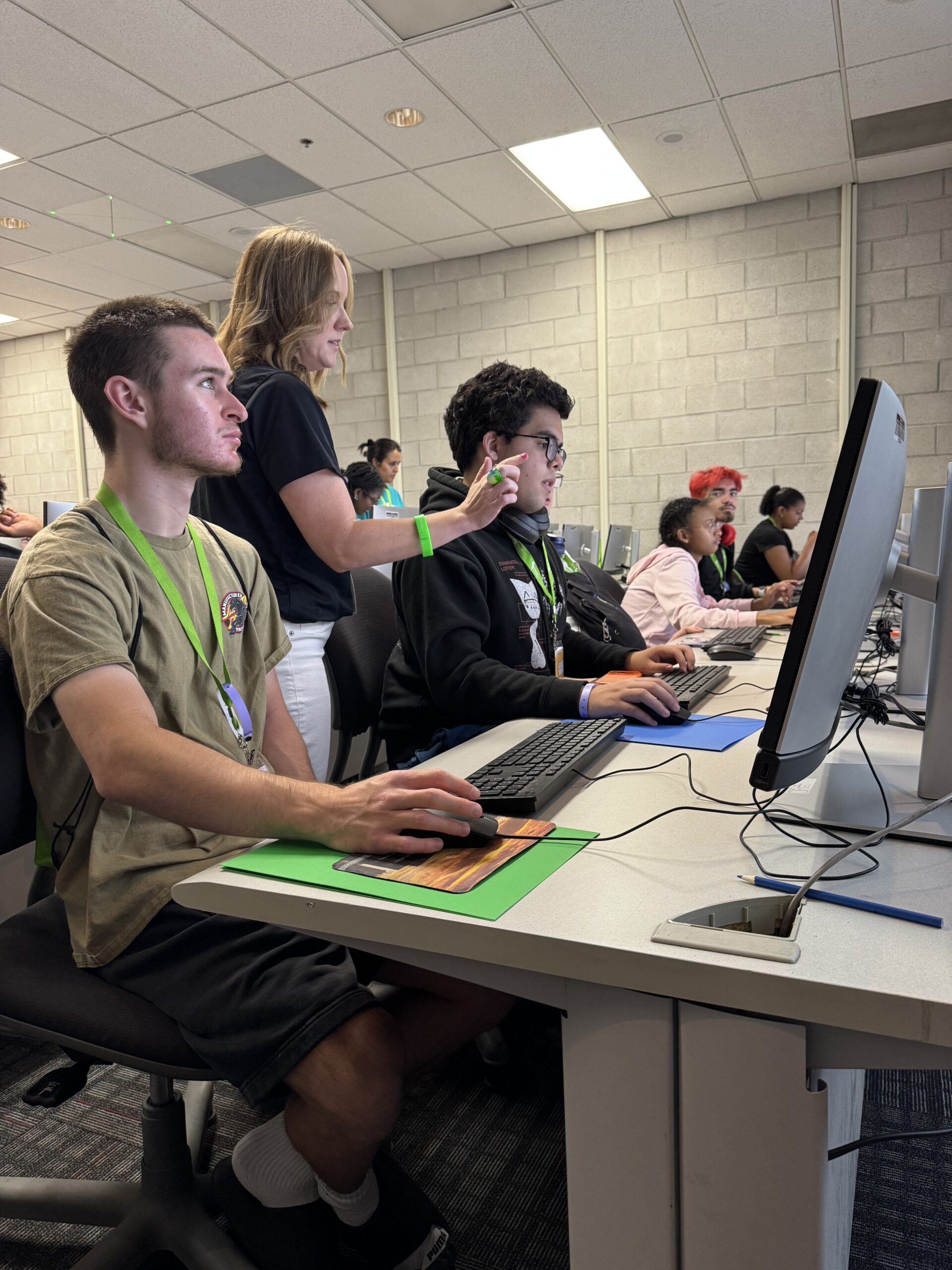 students in a computer lab