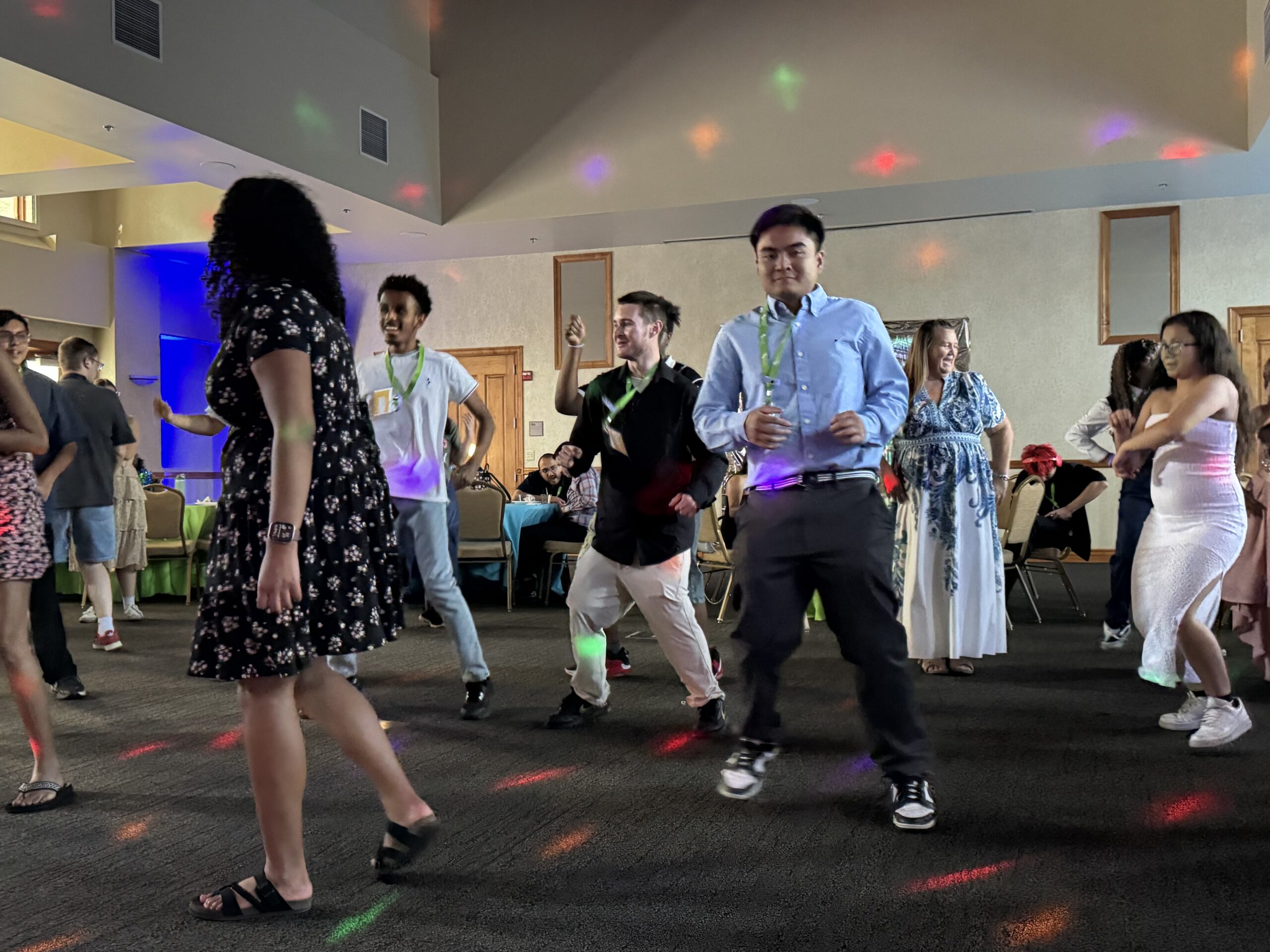 students dancing